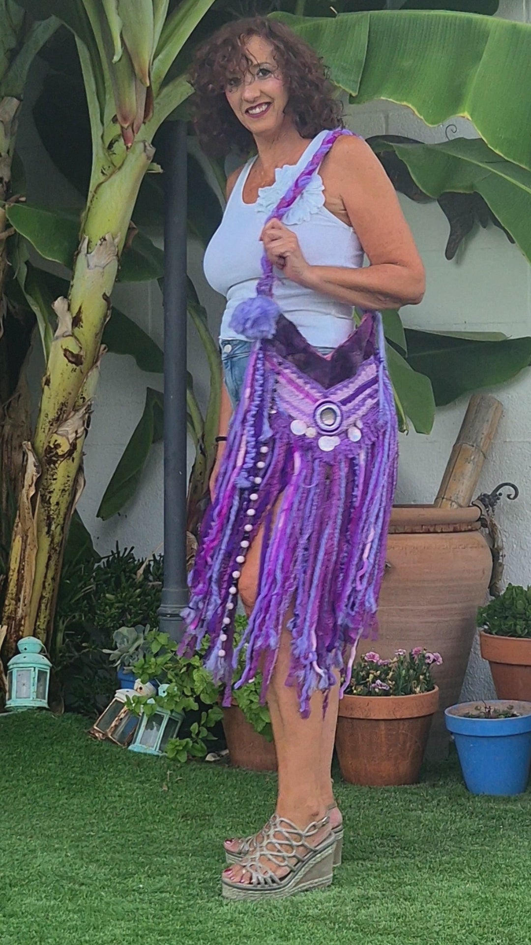 Vídeo del bolso boho Menorca artesanal